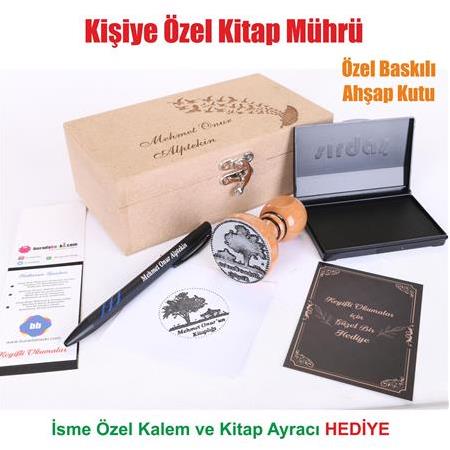 Kitap Mührü Baskılı Ahşap Kutu Modeli