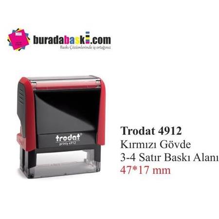 Trodat 4912 Kırmızı Kaşe(Orta Boy)