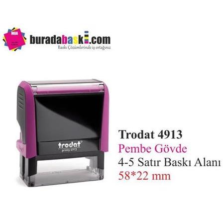 Trodat 4913 Pembe Otomatik Kaşe(Büyük Boy)