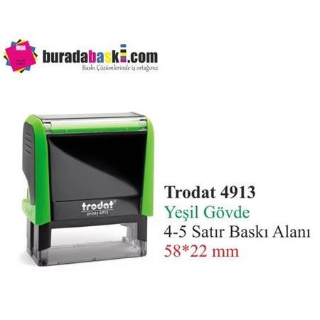 Trodat 4913 Yeşil Otomatik Kaşe(Büyük Boy)