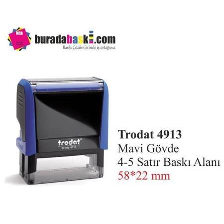 Trodat 4913 Mavi Otomatik Kaşe(Büyük Boy)